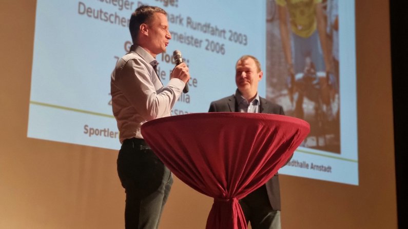 Auf dem Bild ist Sebastian Lang während der 25. Sportlerehrung zu sehen. Auf dem Bild ist Sebastian Lang während der 25. Sportlerehrung zu sehen.