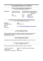 Information bei der Erhebung von personenbezogenen Daten, Art. 13 DSGVO