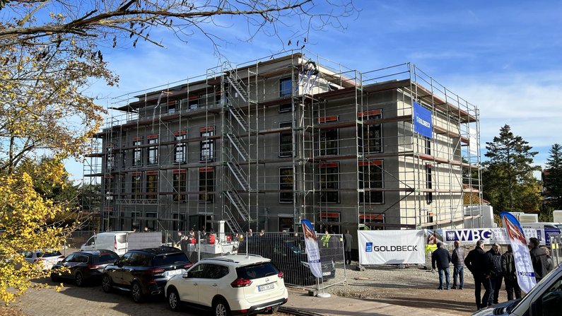 Der WBG-Neubau in der Professor-Papst-Straße Der WBG-Neubau in der Professor-Papst-Straße