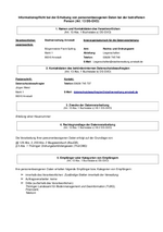Informationspflicht bei der Erhebung von personenbezogenen Daten bei der betroffenen Person (Art. 13 DS GVO)
